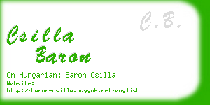 csilla baron business card